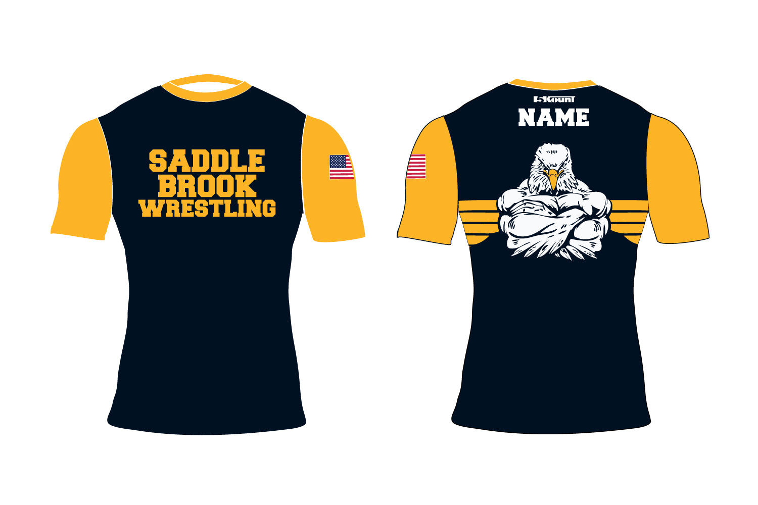 Saddle Brook Youth Wrestling Sublimated Compression Shirt