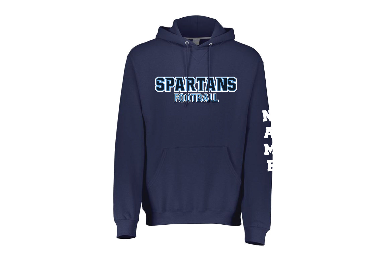 Spartans Football Cotton Hoodie - Navy