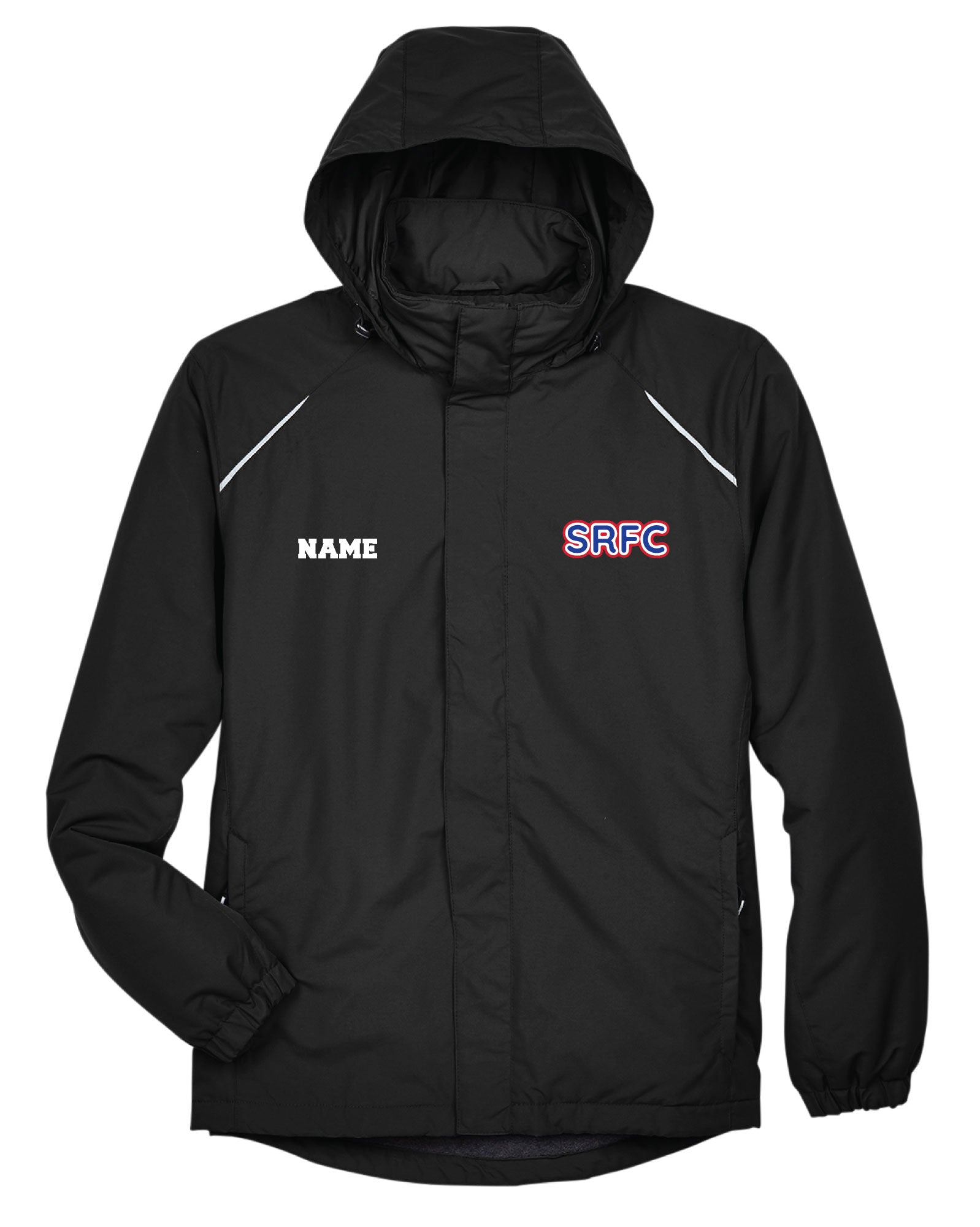 SRFC All Season Hooded Men's Jacket - Black – 5K Sports