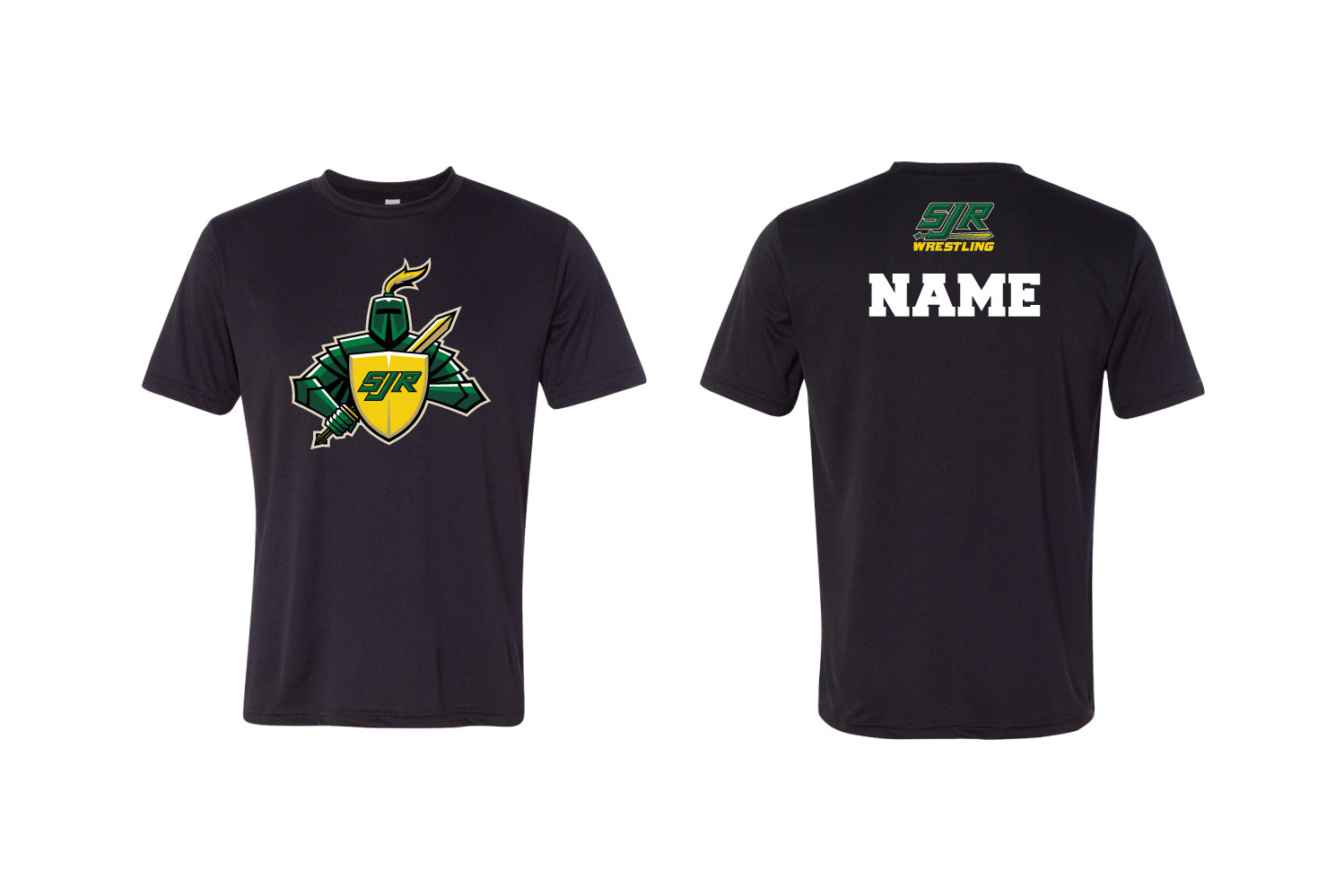 SJR Wrestling Dryfit Performance Tee - Black