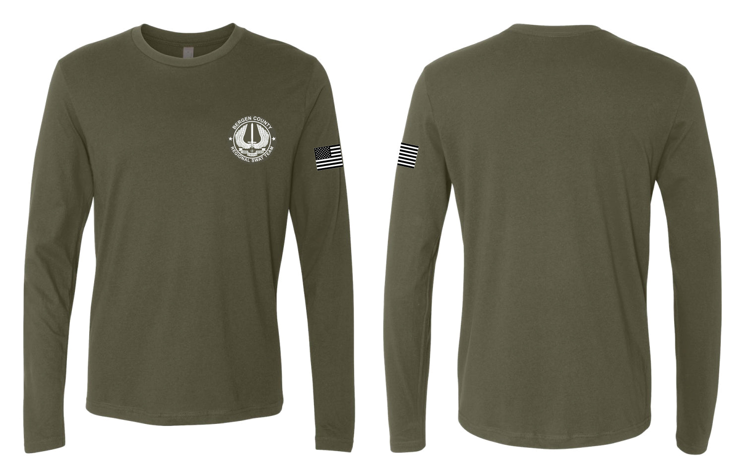 Bergen County SWAT Team Long Sleeve Cotton Crew - 5KounT