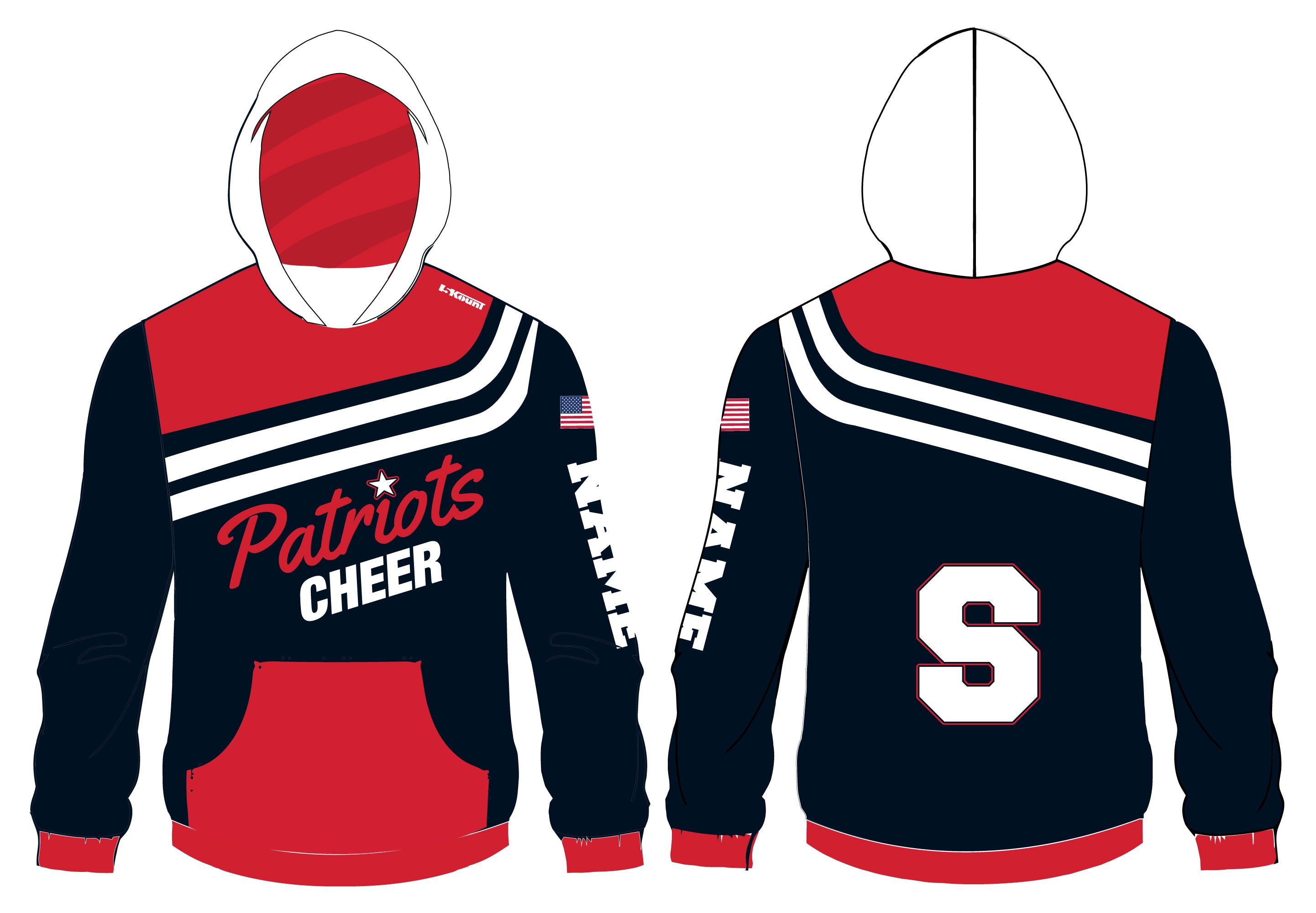 Secaucus Cheer Sublimated Hoodie - 5KounT2018