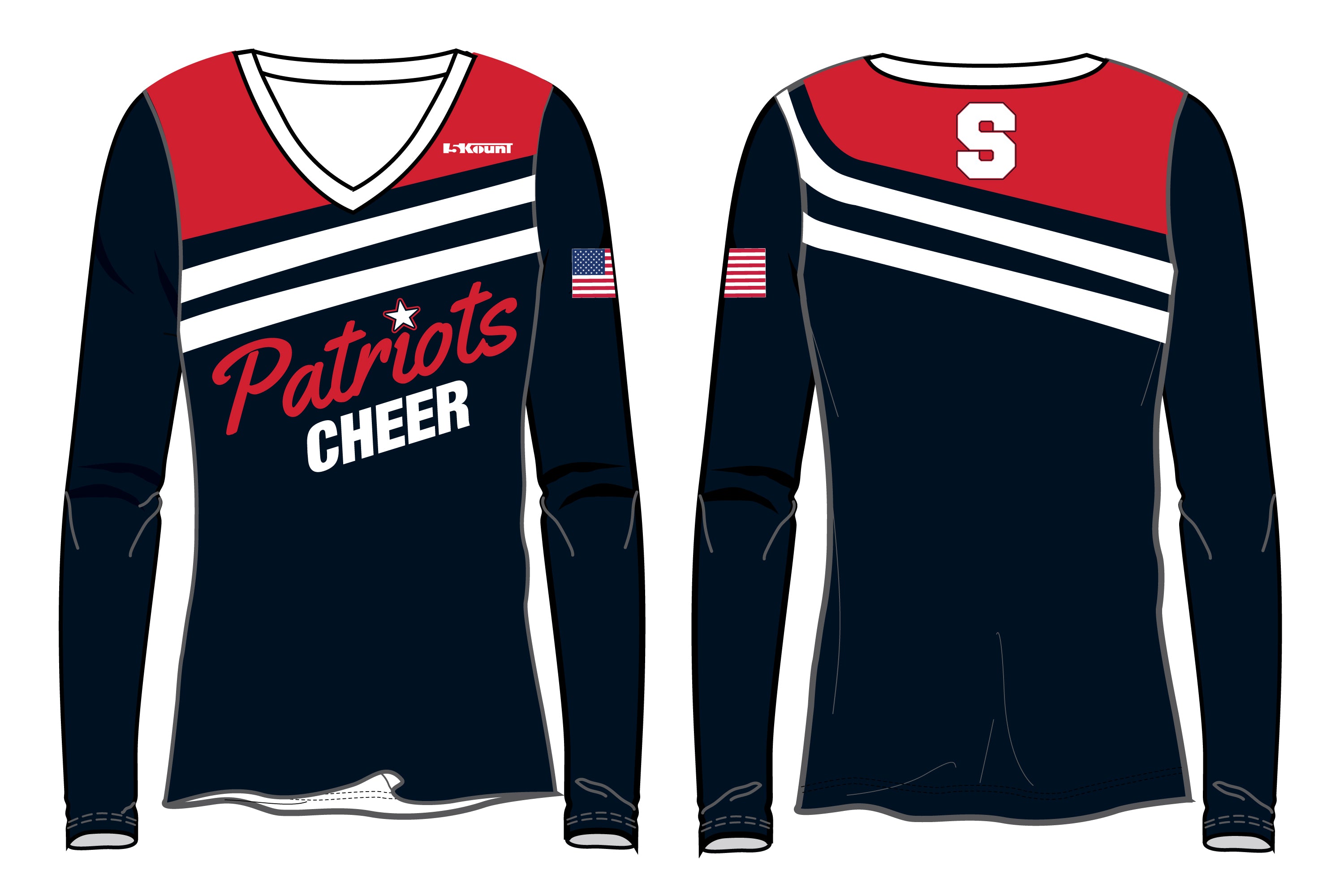 Secaucus Cheer Sublimated Long Sleeve Shirt - 5KounT2018