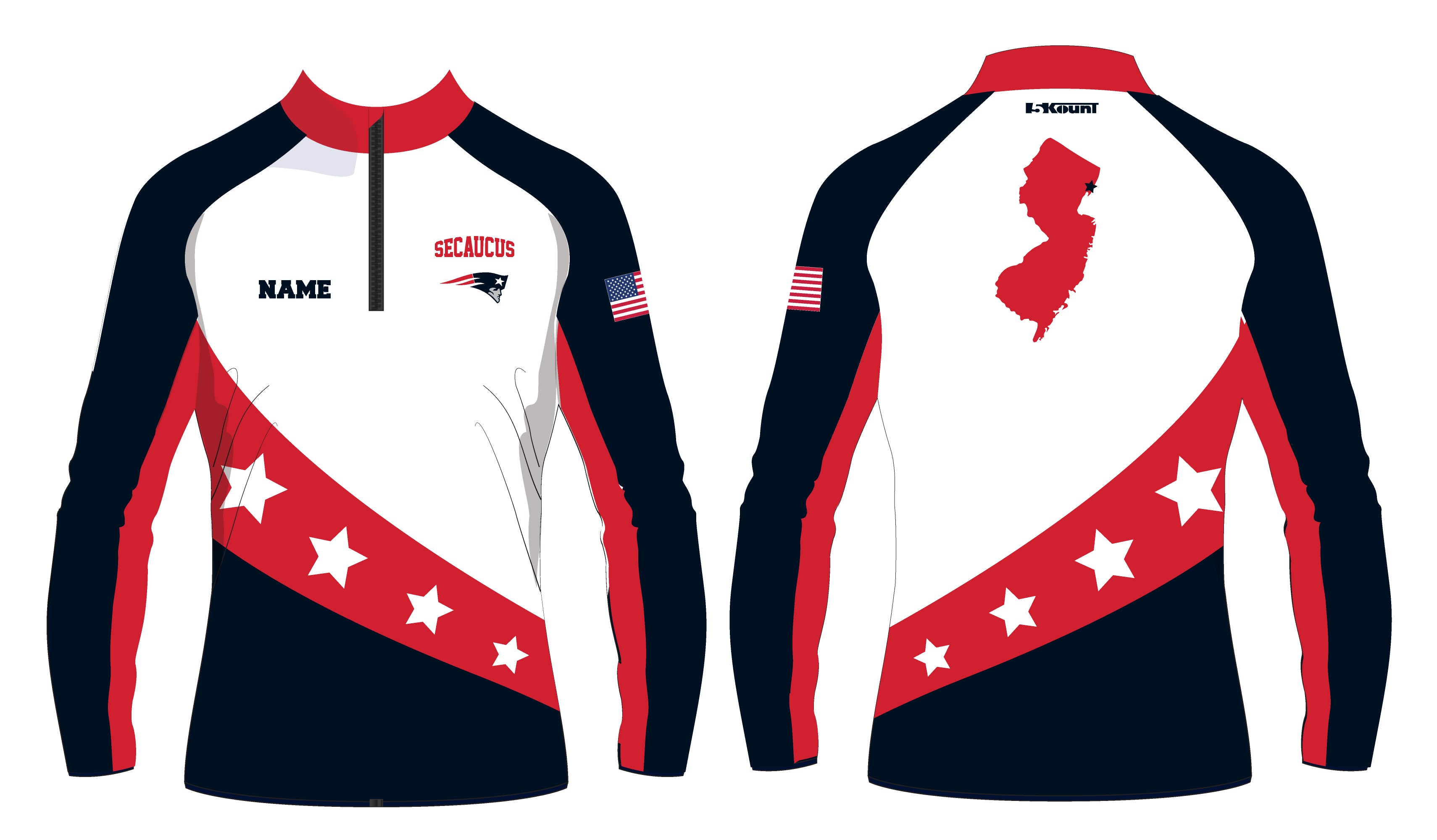 Secaucus Community Sublimated Quarter Zip v1 - 5KounT2018