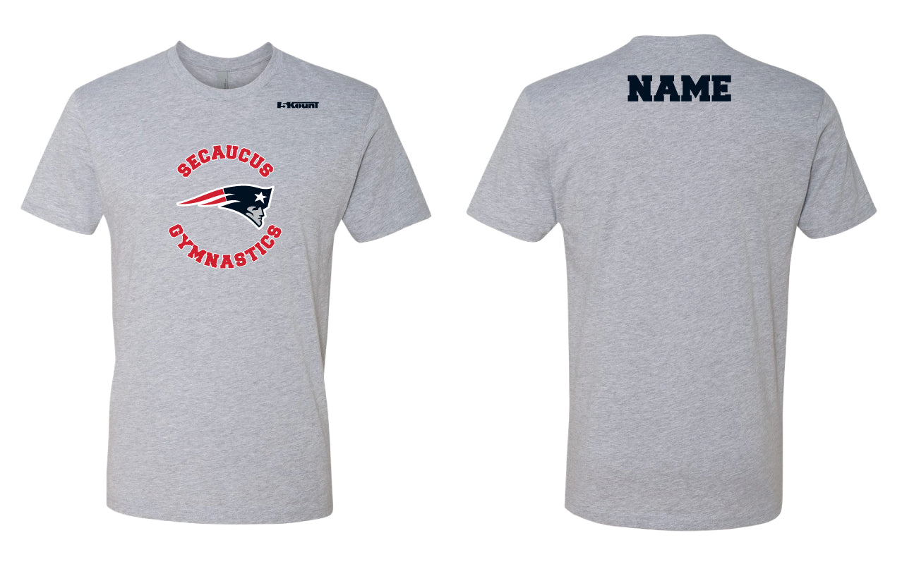 Secaucus Gymnastics Cotton Crew Tee - Heather Grey - 5KounT2018
