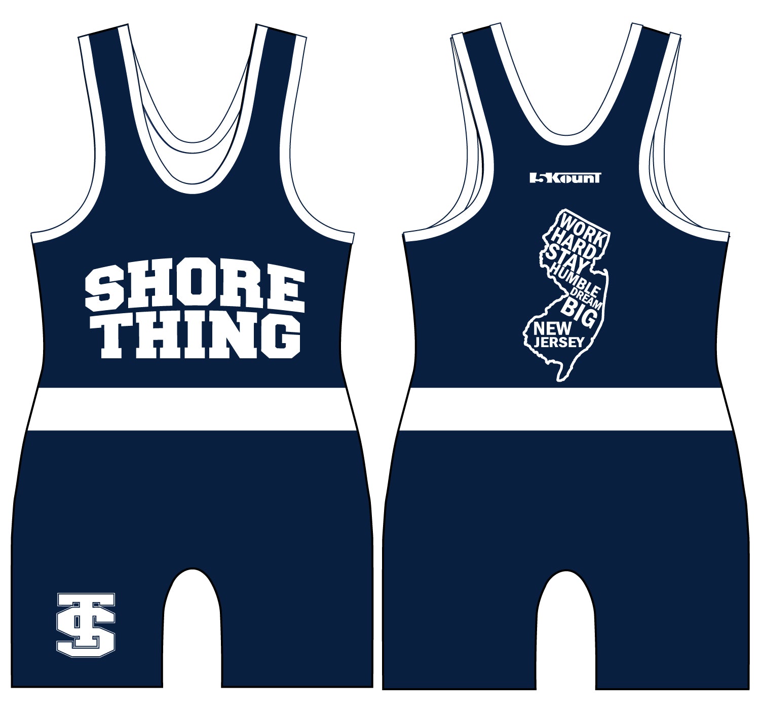 Shore Thing Wrestling Sublimated Singlets - 5KounT