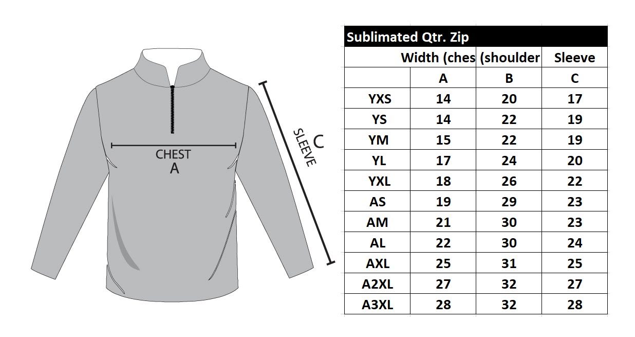New Sublimated Quarter Zip - 5KounT