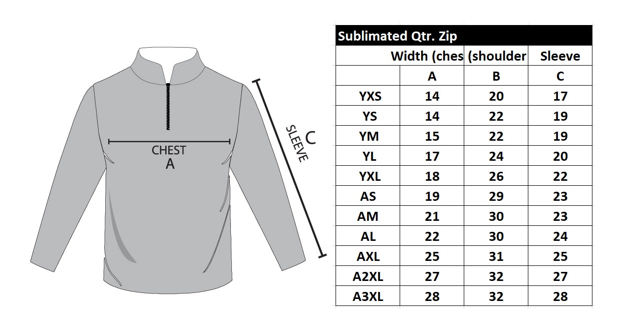 New Sublimated Quarter Zip - 5KounT