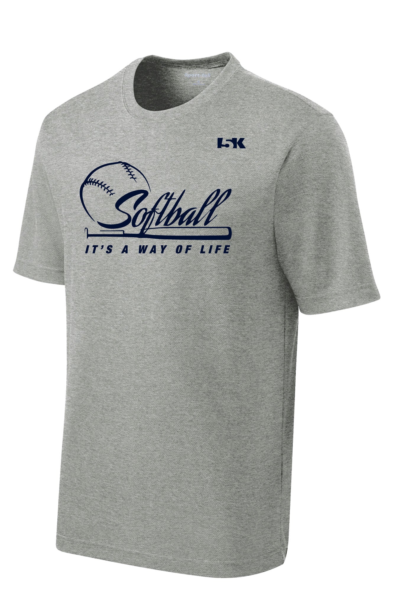 Softball is a Way of Life Dryfit Performance Tee - Grey - 5KounT2018
