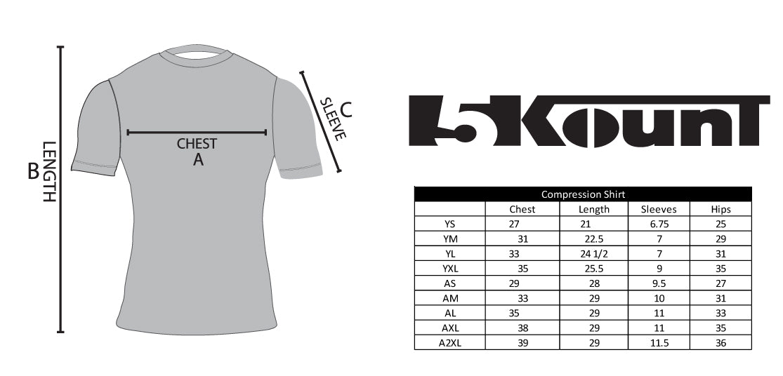 Wayne Rec Wrestling Sublimated Compression Shirt - 5KounT2018