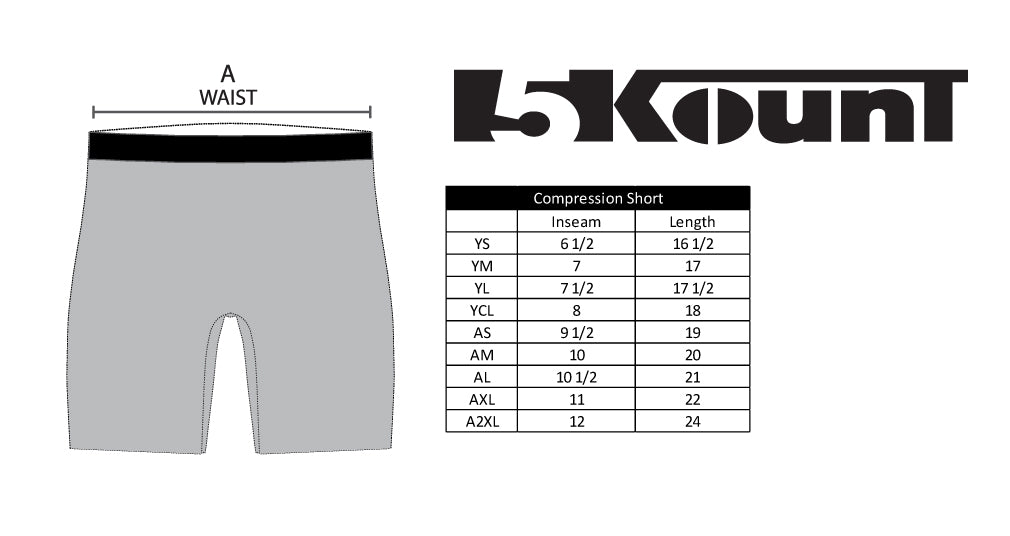 Hofstra Wrestling Sublimated Compression Shorts - 5KounT