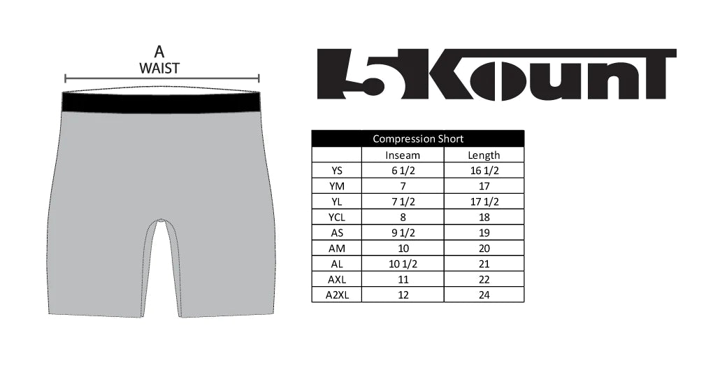 No Escape Wrestling Academy Sublimated Compression Shorts - Red/Black - 5KounT2018