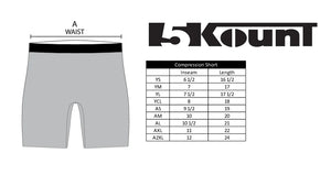 No Escape Wrestling Academy Sublimated Compression Shorts - Red/Black - 5KounT2018