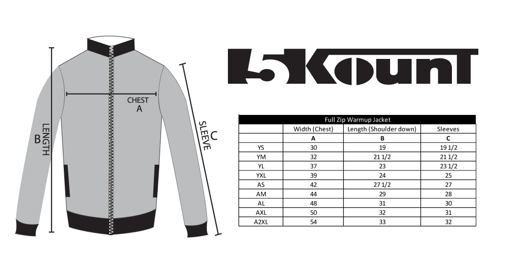 Nam Knights Sublimated Ladies' Sublimated WarmUp Full Zip Jacket - Black - 5KounT2018