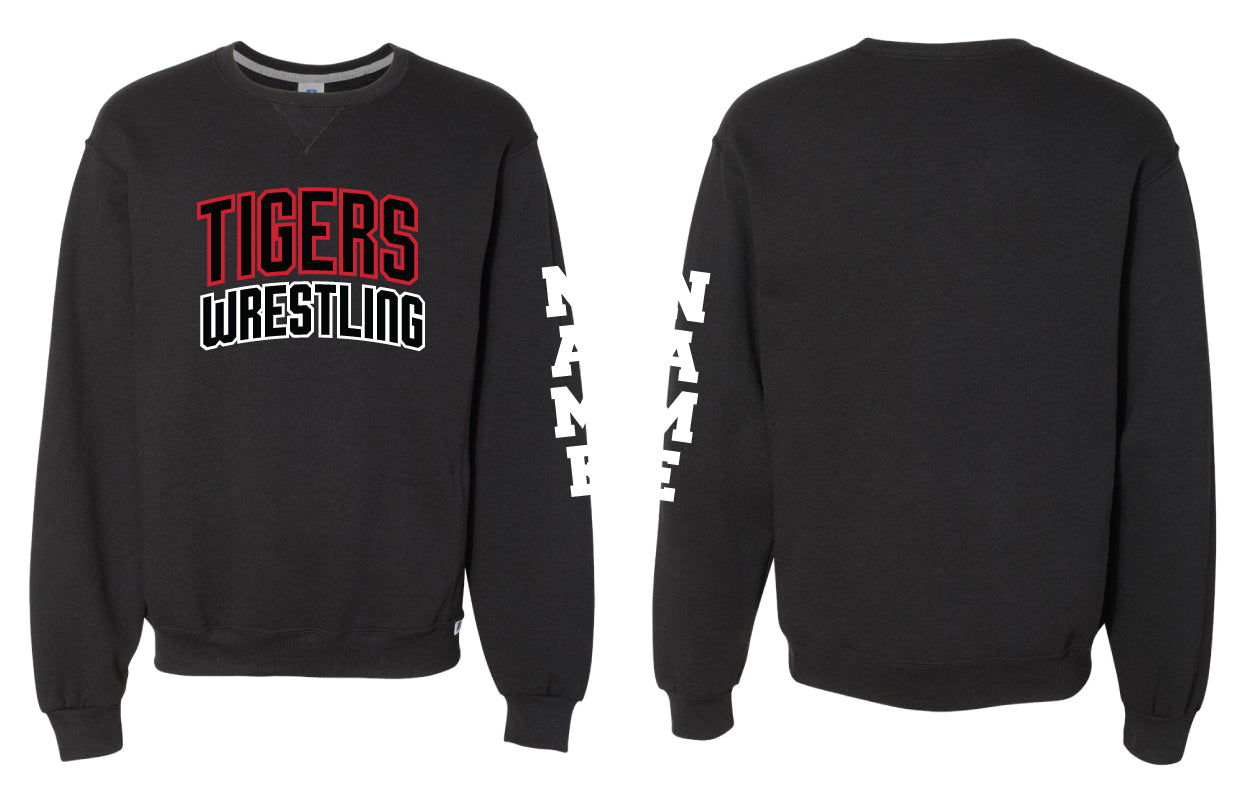 Tyngsborough Youth/Rec Team Wrestling Russell Athletic Cotton Crewneck Sweatshirt - Black - 5KounT2018