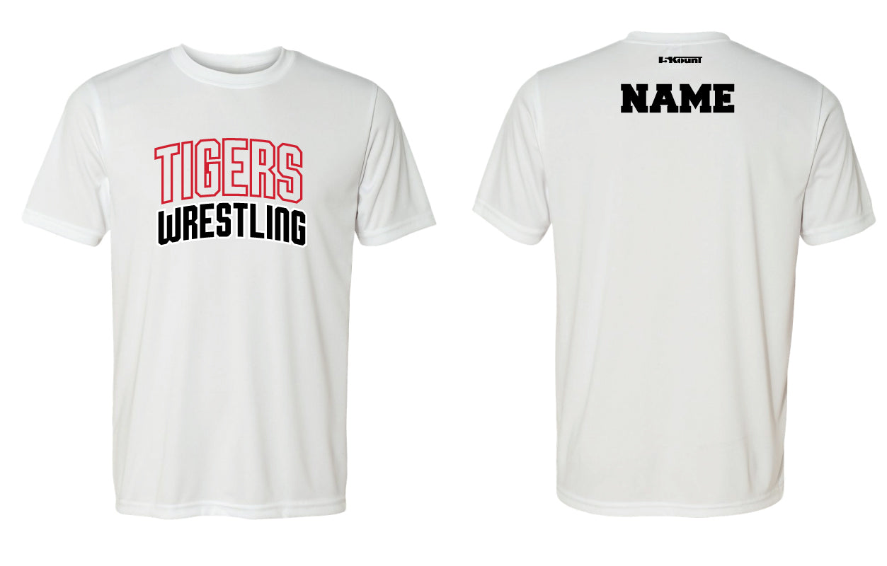Tyngsborough Youth/Rec Team Wrestling Cotton Crew Tee - White/Grey/Cardinal/Black - 5KounT