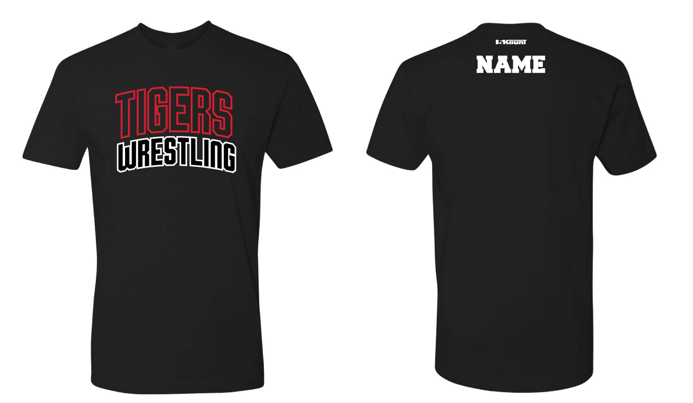 Tyngsborough Youth/Rec Team Wrestling Cotton Crew Tee - White/Grey/Cardinal/Black - 5KounT