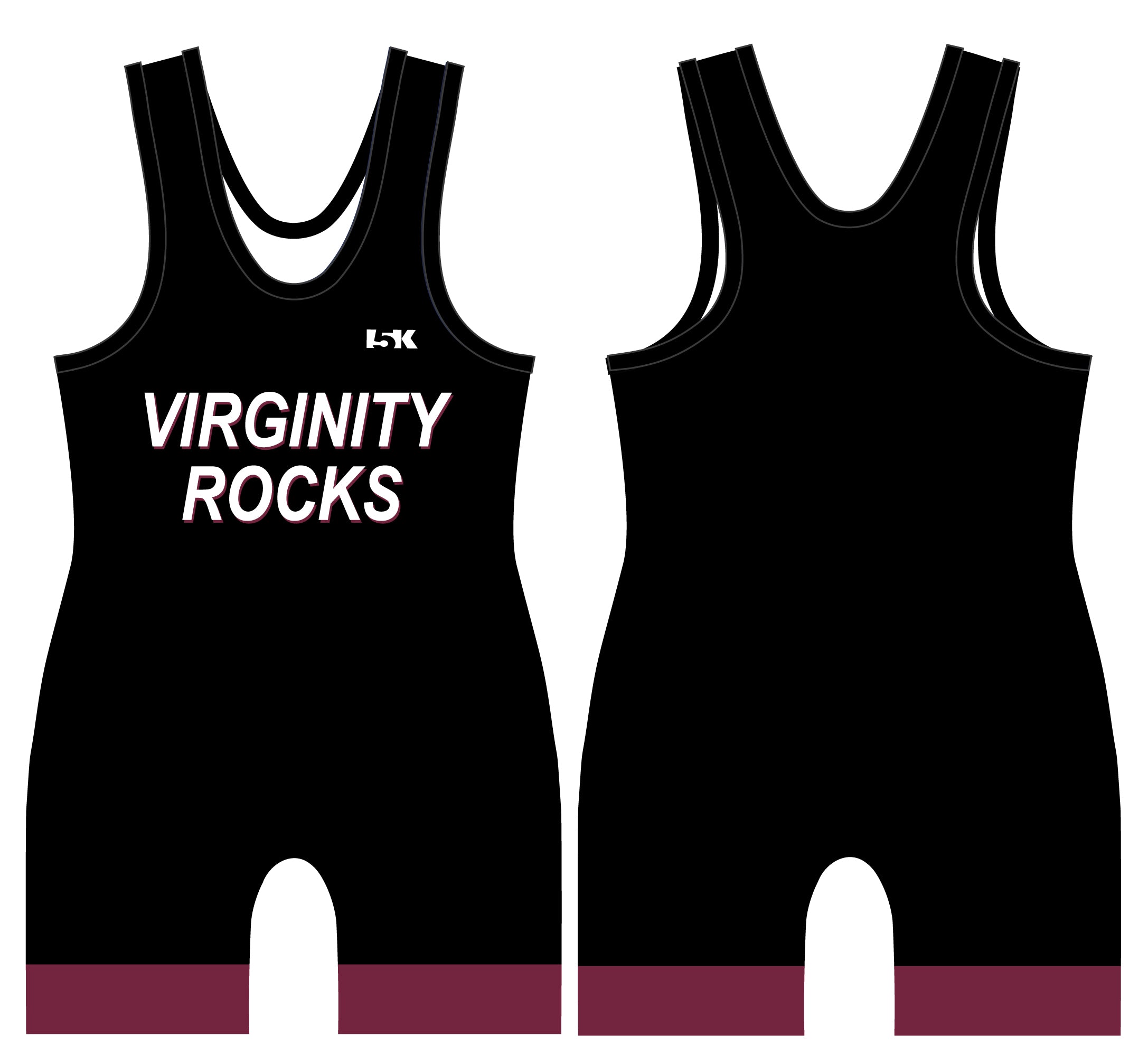 Virginity Rocks Singlet - Burgundy - 5KounT2018