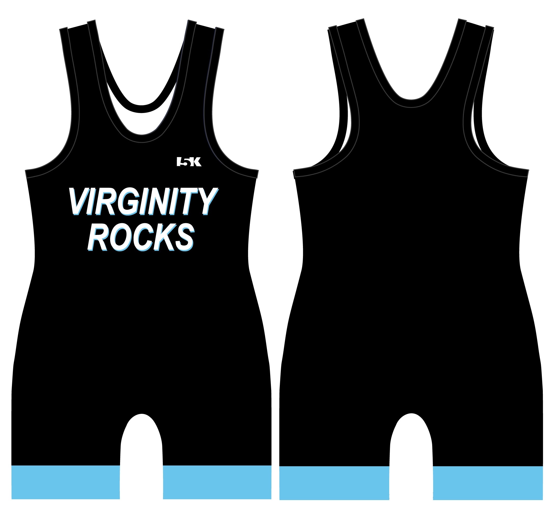 Virginity Rocks Singlet - Light Blue - 5KounT2018
