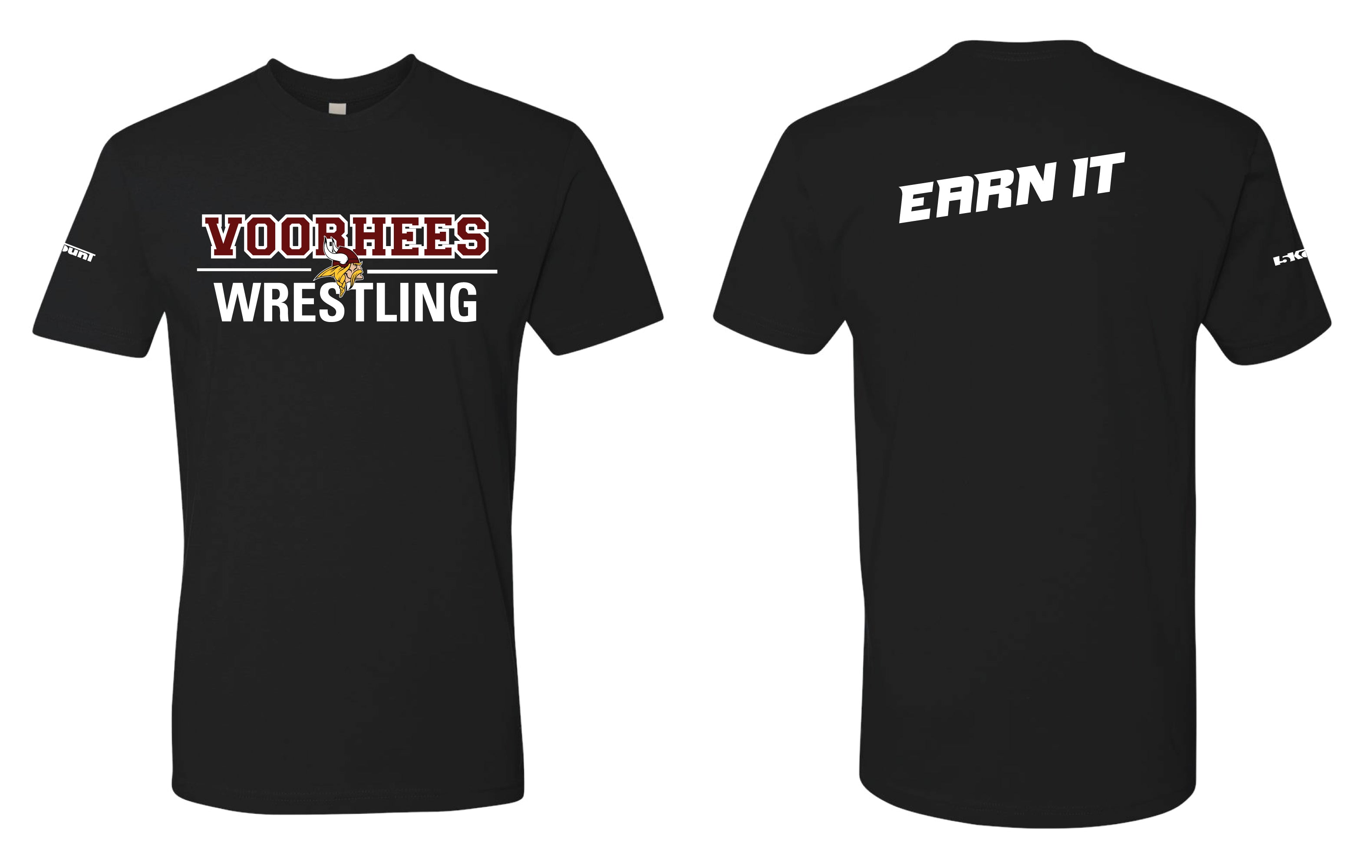 Voorhees Wrestling Cotton Crew Tee - Black - 5KounT2018