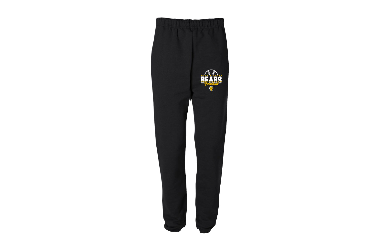 West Milford Baseball Cotton Sweatpants - Black