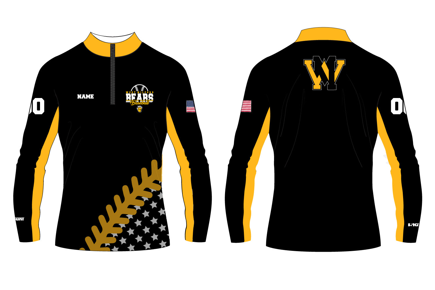 West Milford Baseball Sublimated Quarter Zip