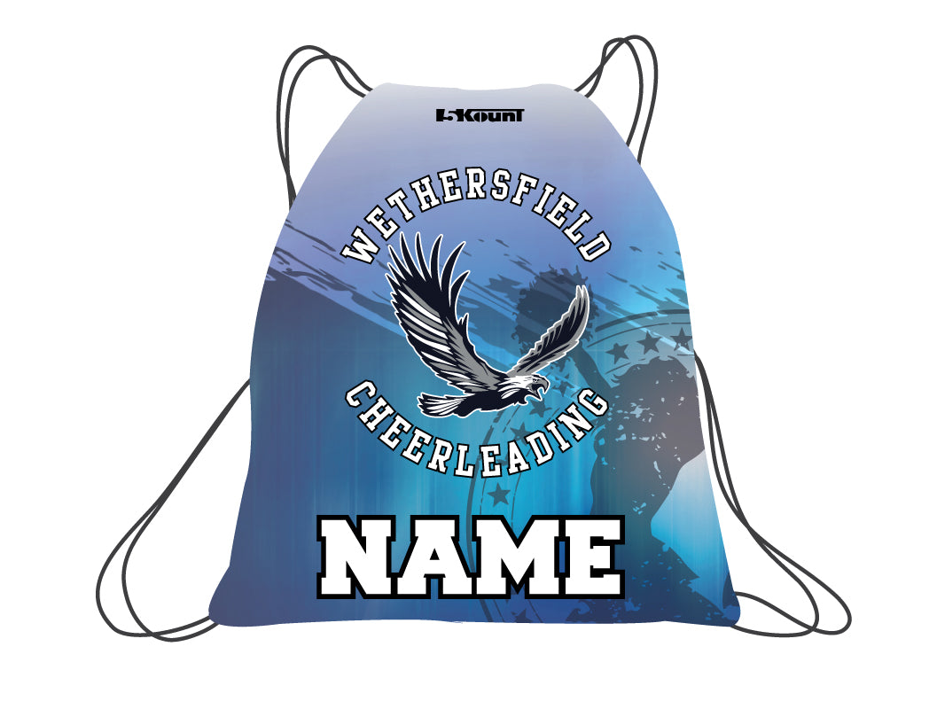 Wethersfield Eagles Cheer Sublimated Drawstring Bag - 5KounT2018