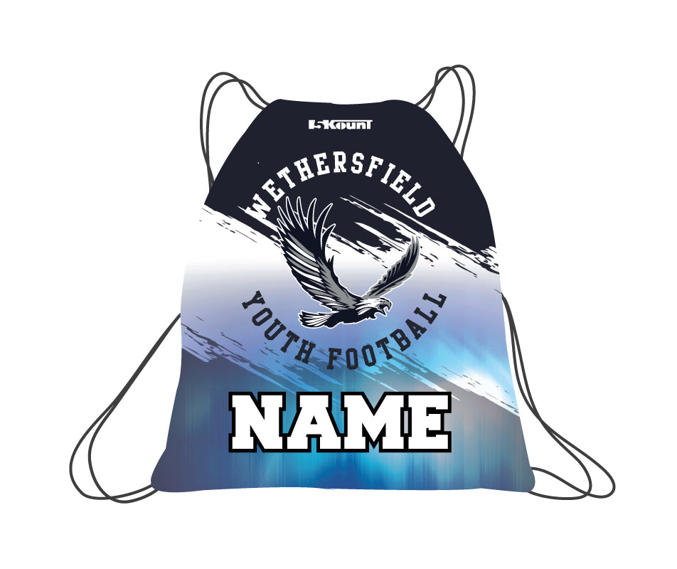 Wethersfield Eagles Football Sublimated Drawstring Bag - 5KounT2018