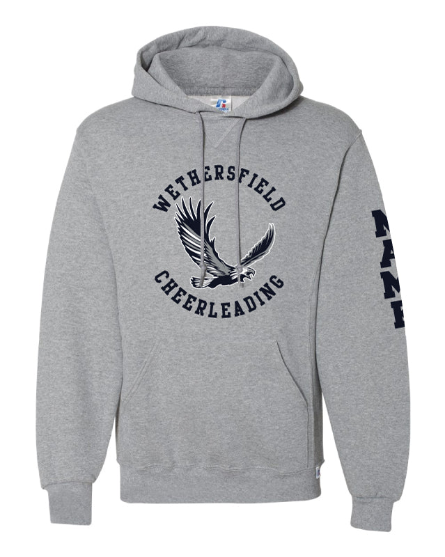 Wethersfield Eagles Cheer Russell Athletic Cotton Hoodie Navy/Gray - 5KounT2018