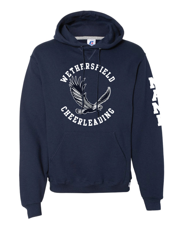 Wethersfield Eagles Cheer Russell Athletic Cotton Hoodie Navy/Gray - 5KounT2018