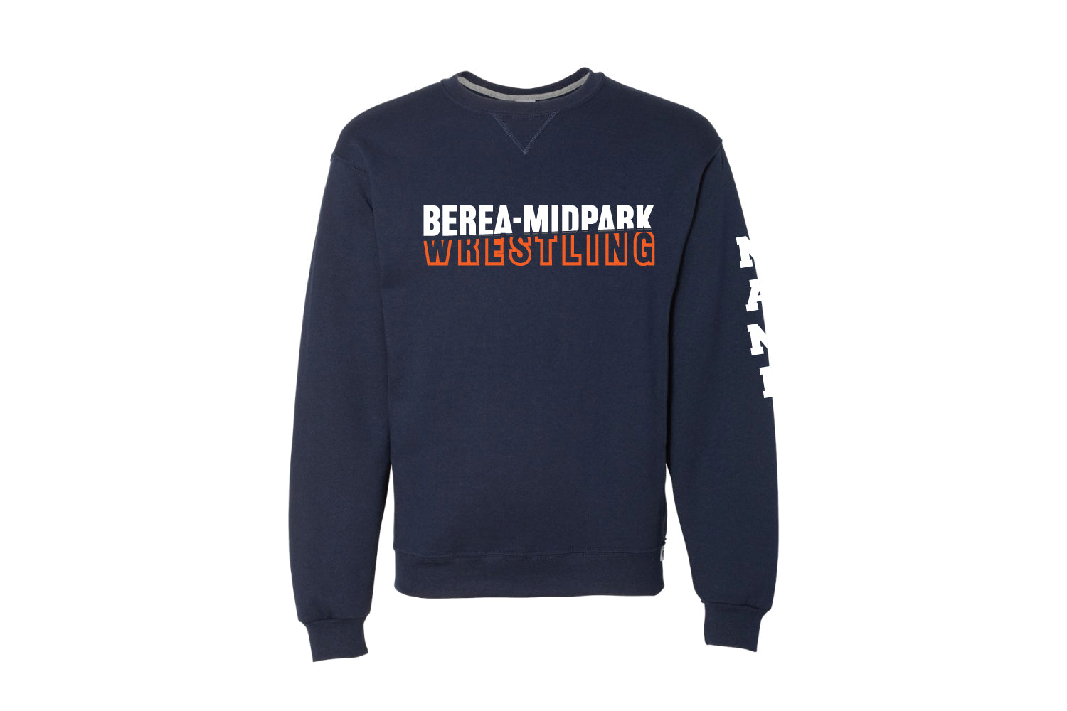 Berea Midpark Wrestling Russell Athletic Cotton Crewneck Sweatshirt - navy - 5KounT