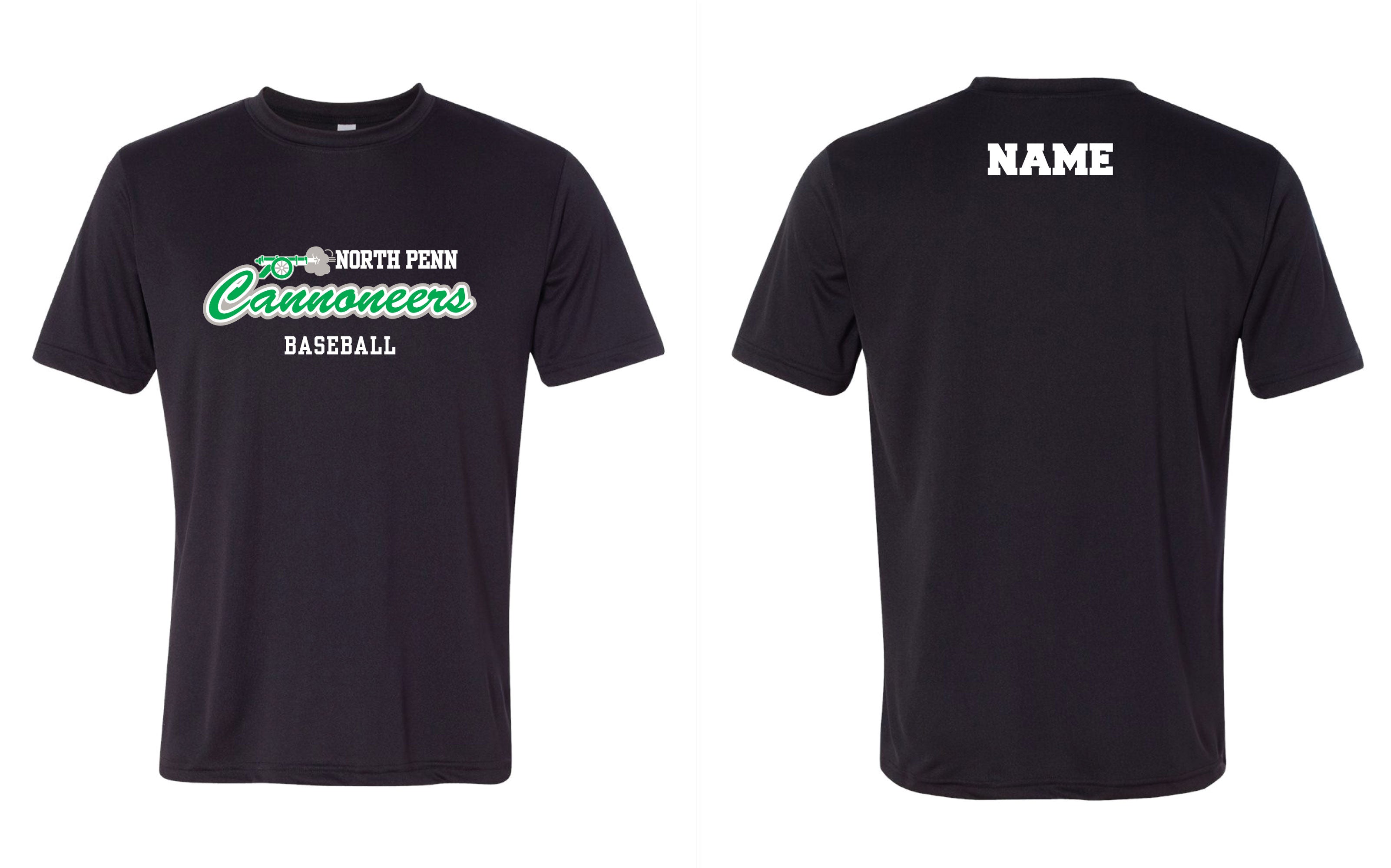 North Penn Cannoneers Baseball Dryfit Performance Tee - Black