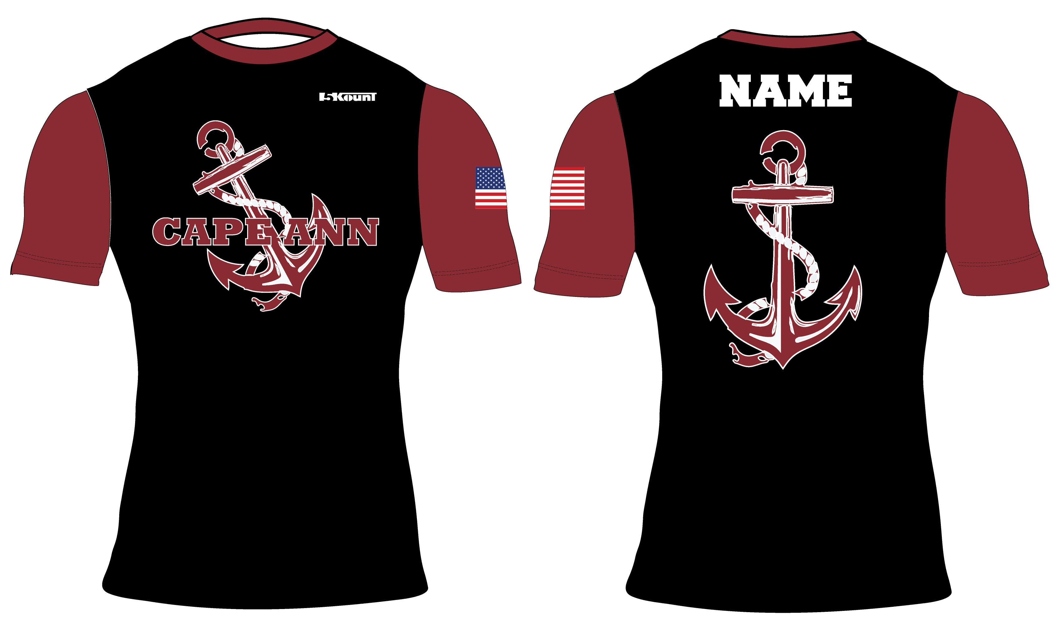 Cape Ann Wrestling Sublimated Compression Shirt - 5KounT2018