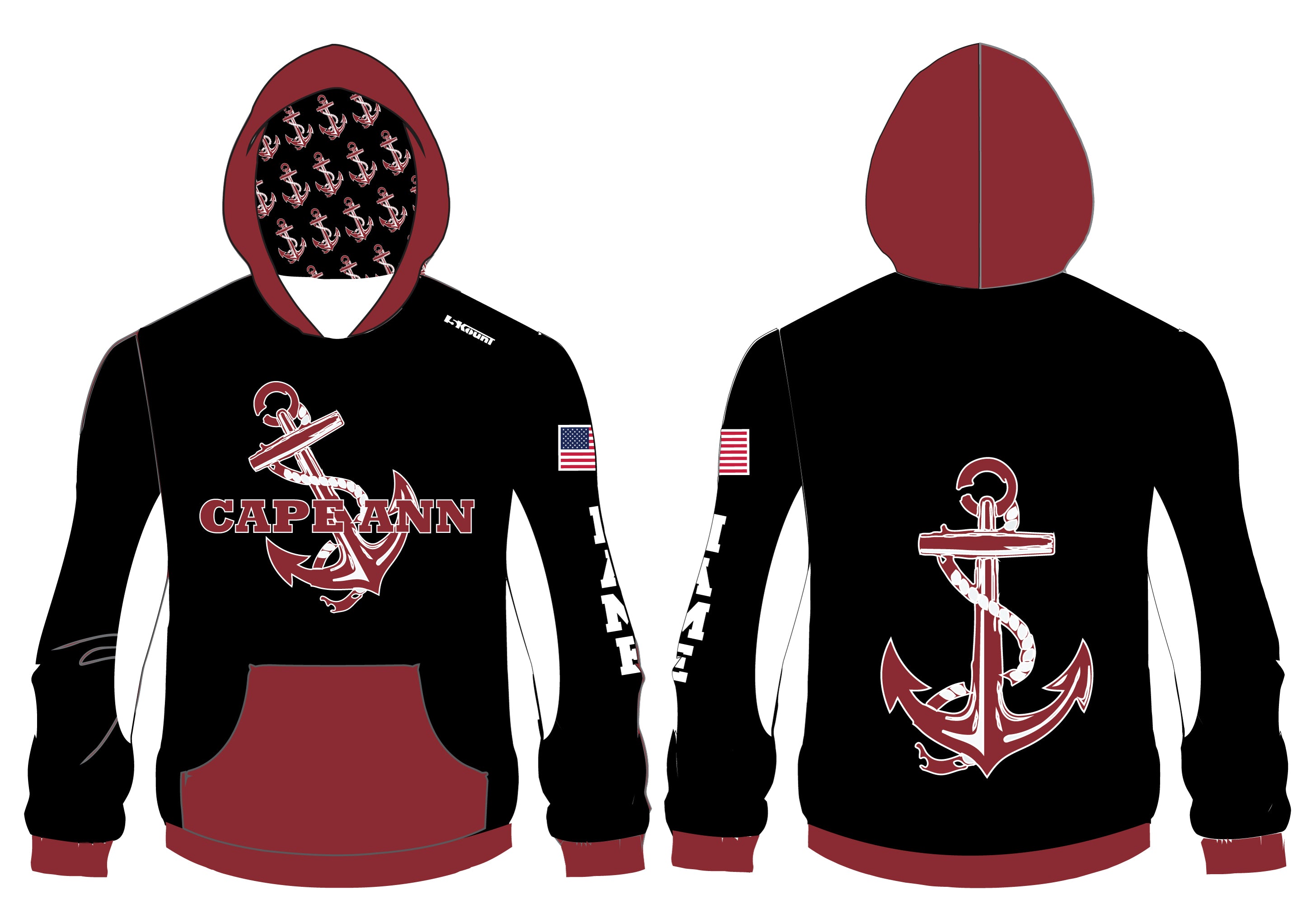 Cape Ann Wrestling Sublimated Hoodie - 5KounT2018