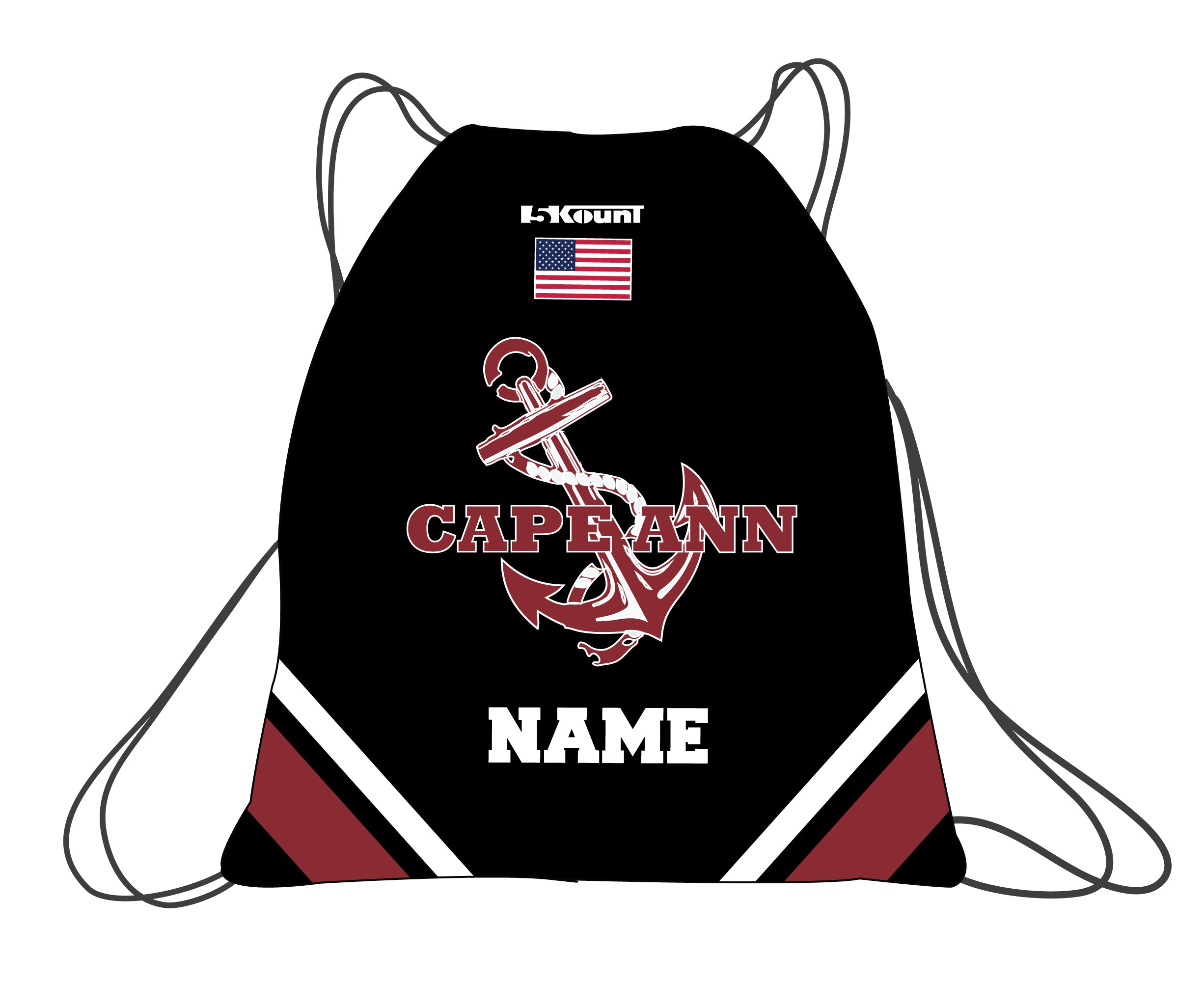 Cape Ann Wrestling Sublimated Drawstring Bag - 5KounT2018
