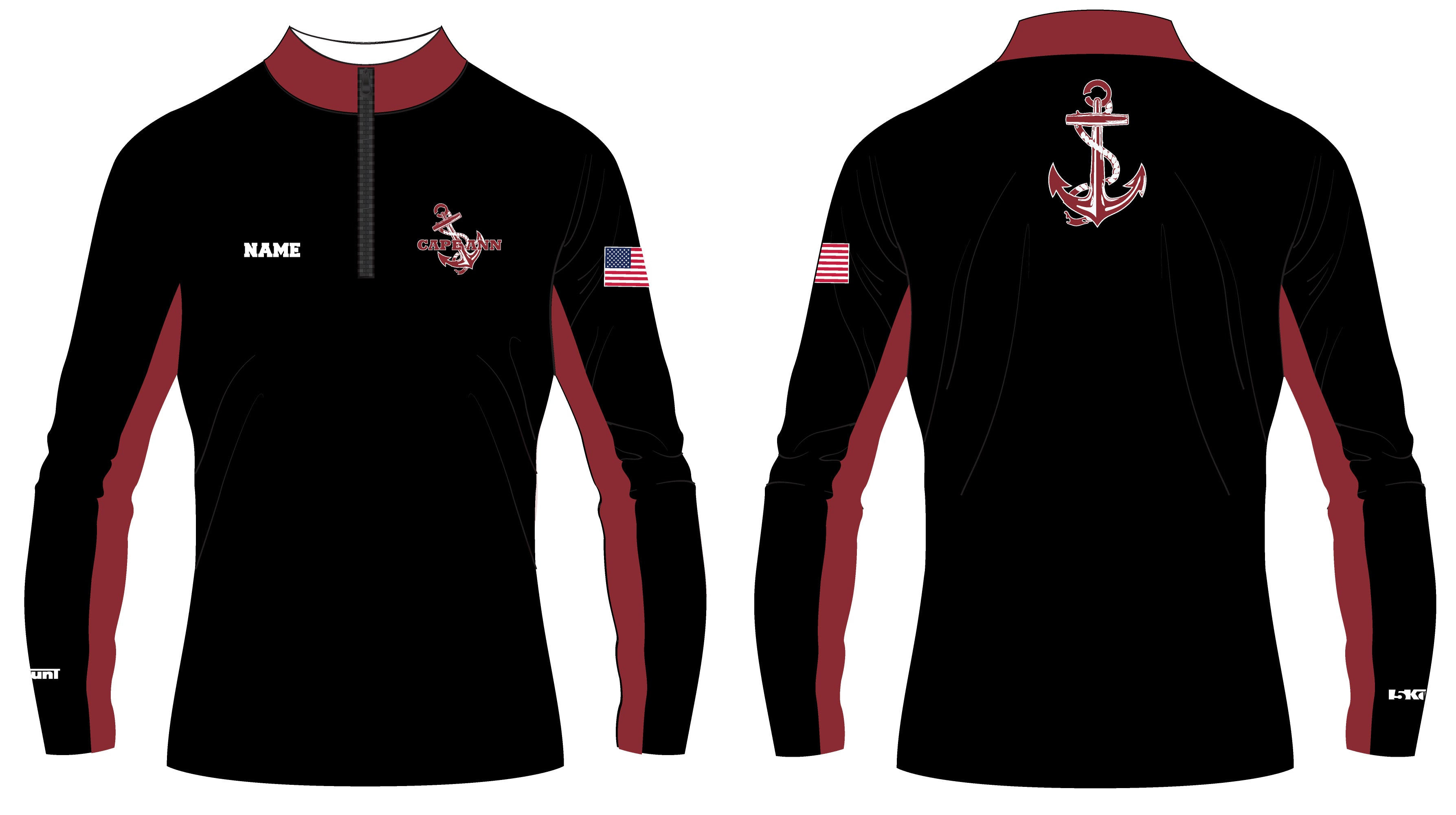 Cape Ann Wrestling Sublimated Quarter Zip - 5KounT2018