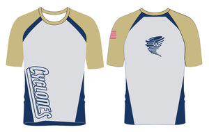 Centenary Wrestling Sublimated Fight Shirt Gray/Gold - 5KounT2018