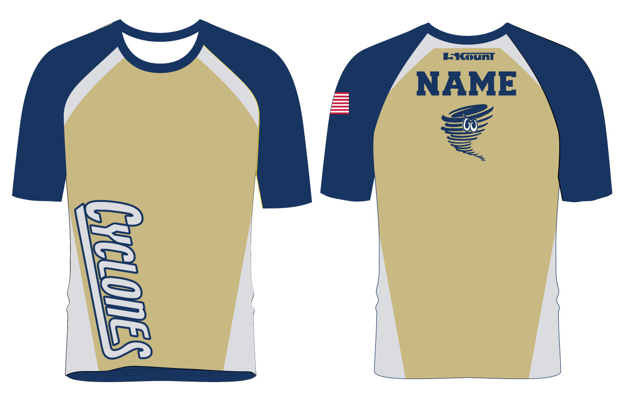 Centenary Wrestling Sublimated Fight Shirt Gray/Gold - 5KounT2018