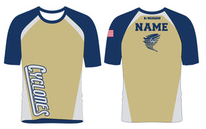 Centenary Wrestling Sublimated Fight Shirt Gray/Gold - 5KounT2018