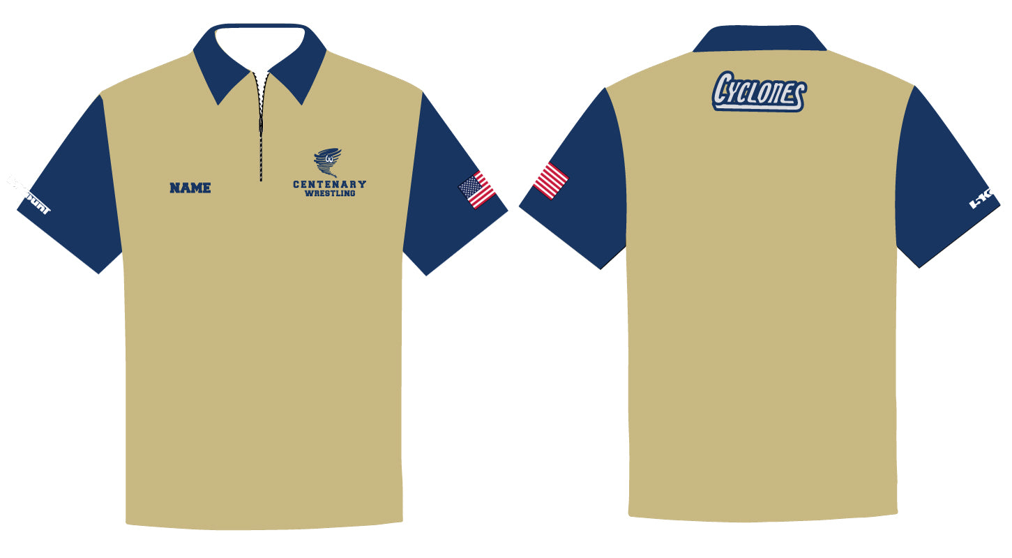Centenary Wrestling Sublimated Polo Navy Blue/Gold - 5KounT2018
