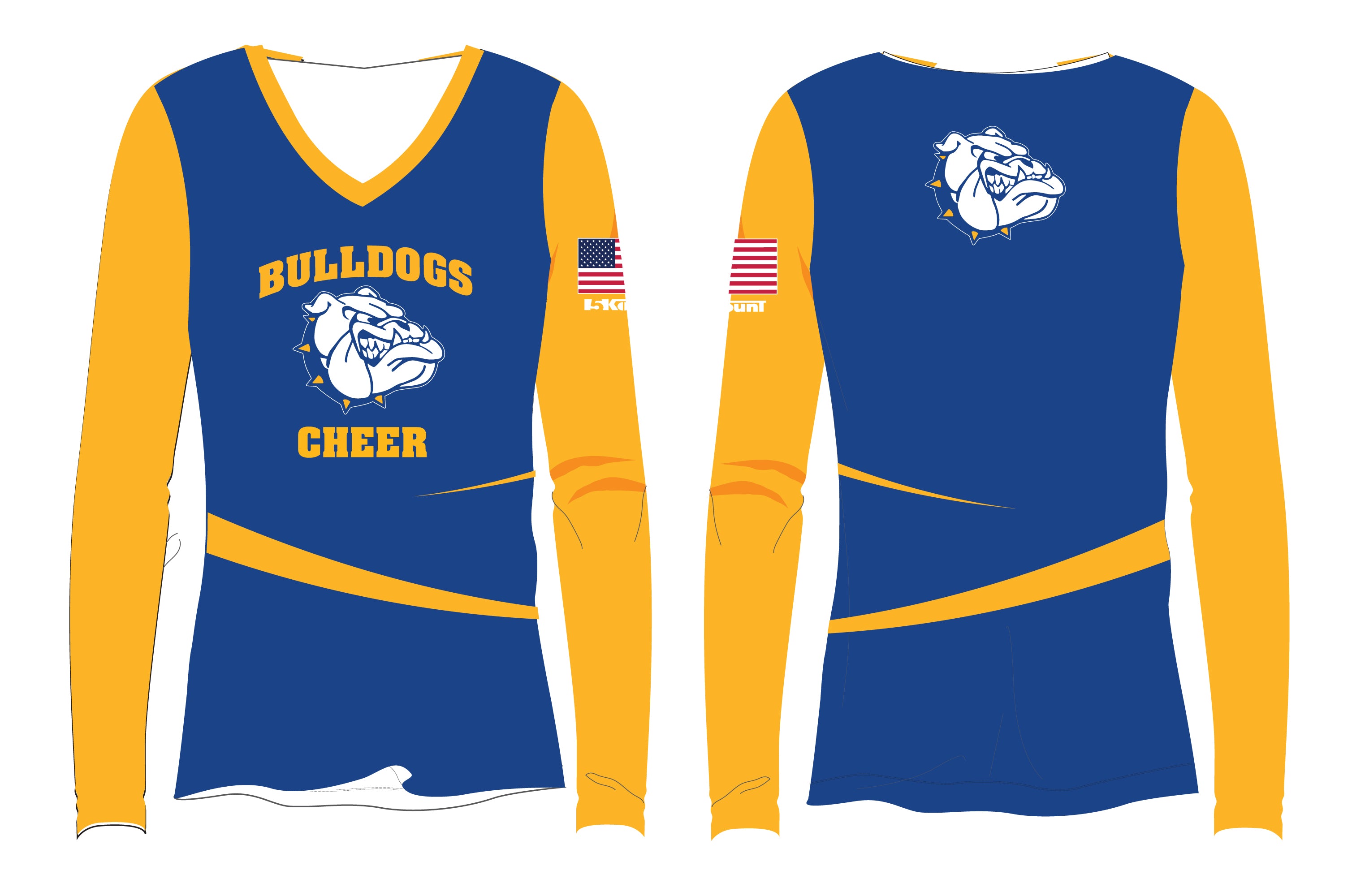 BBYC Bulldogs Cheer Sublimated Long Sleeve Shirt