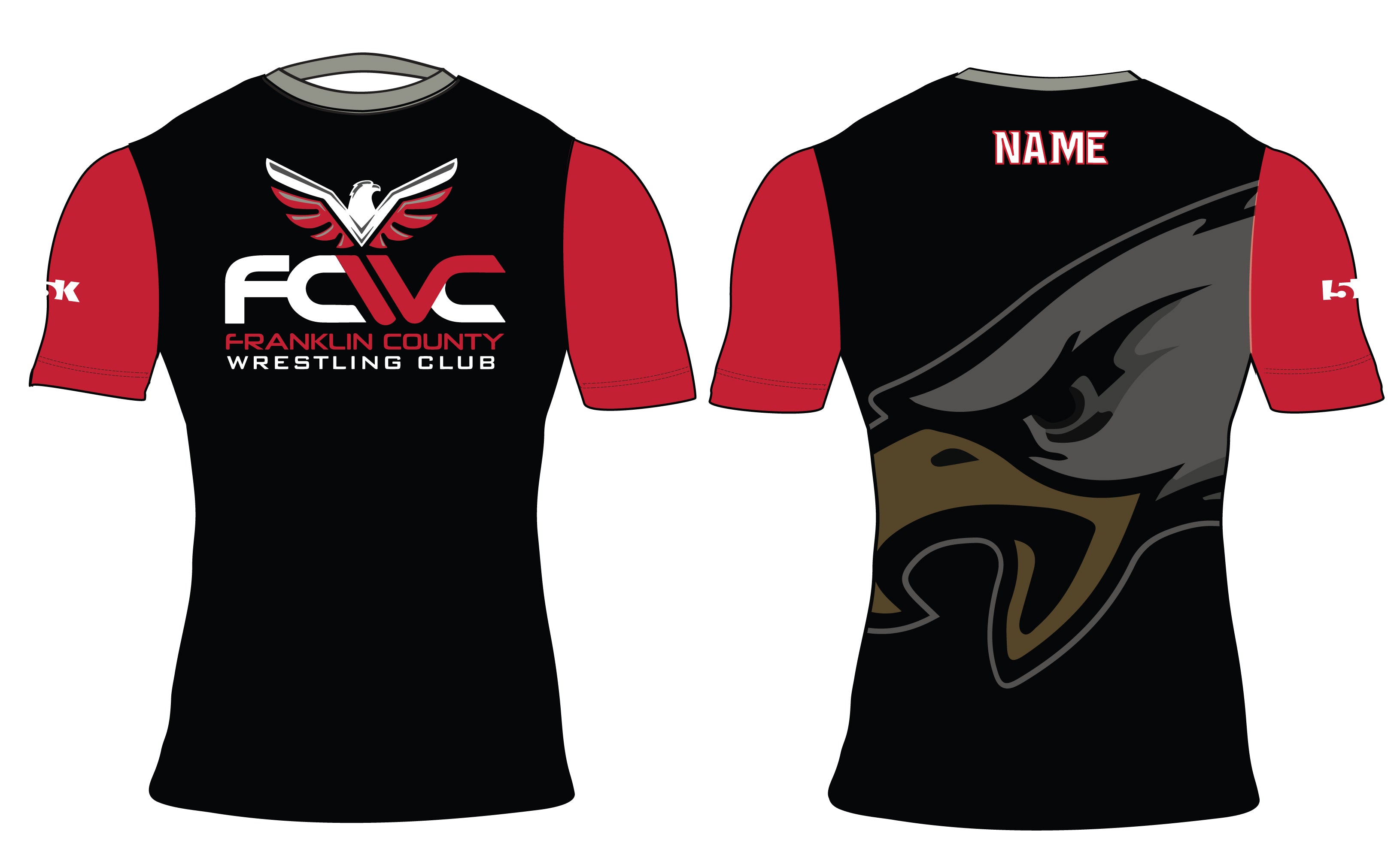 Eagles Wrestling Sublimated Compression Shirt - Design 1 - 5KounT