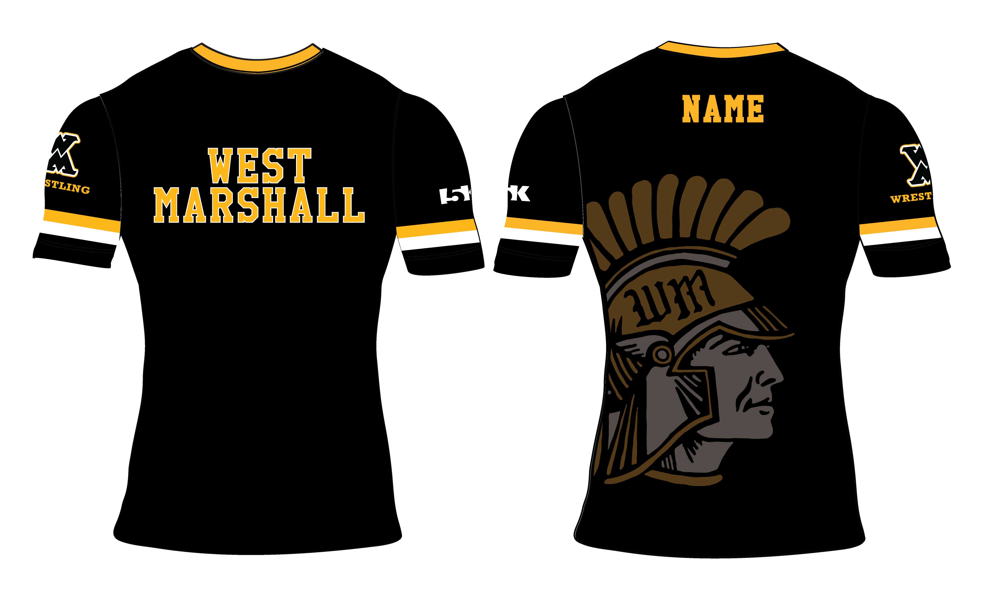 West Marshall Wrestling Sublimated Compression Shirt - 5KounT