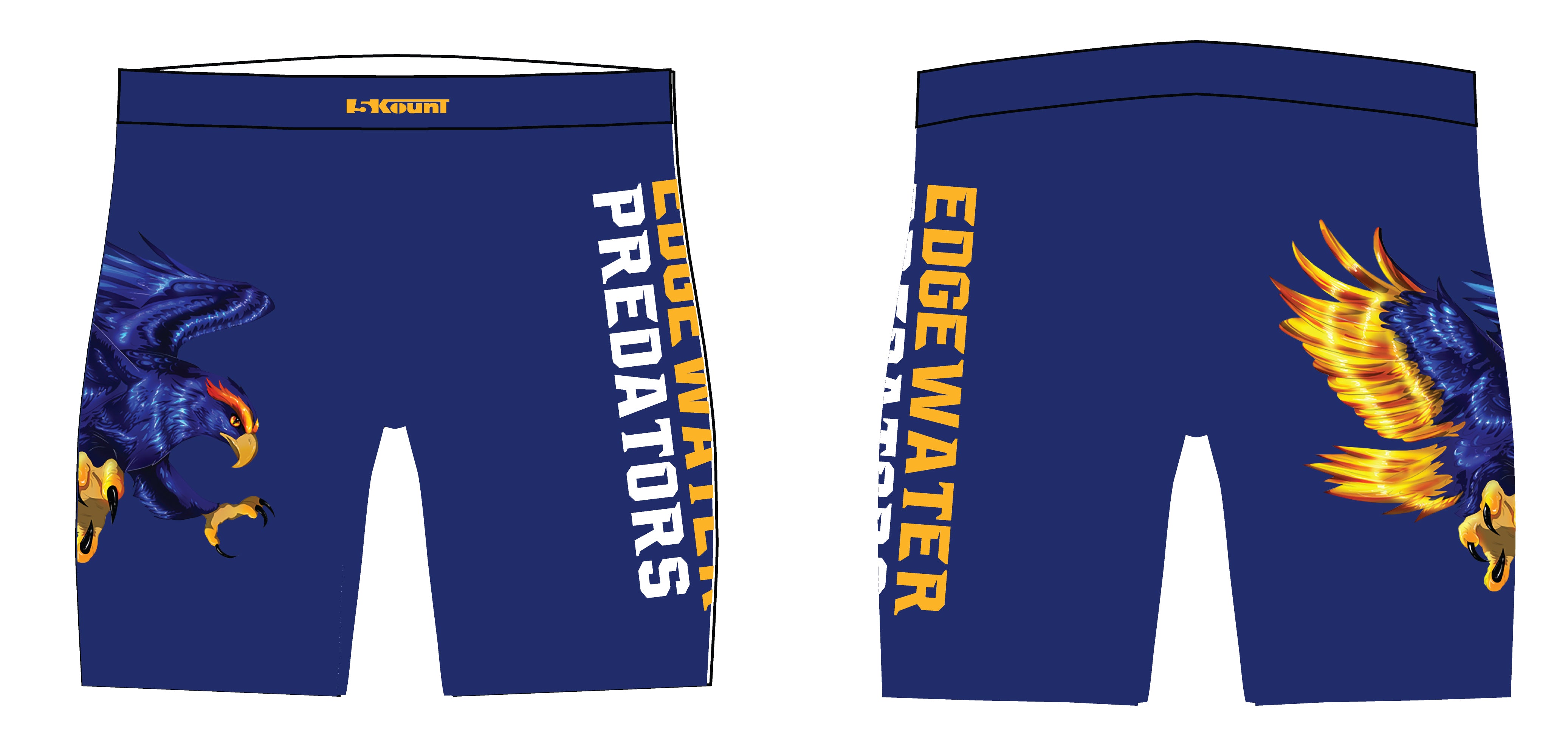 Edgewater Wrestling Sublimated Compression Shorts - 5KounT