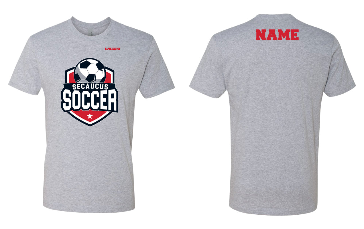 Secaucus Soccer Cotton Crew Tee - White/Gray/Navy - 5KounT2018