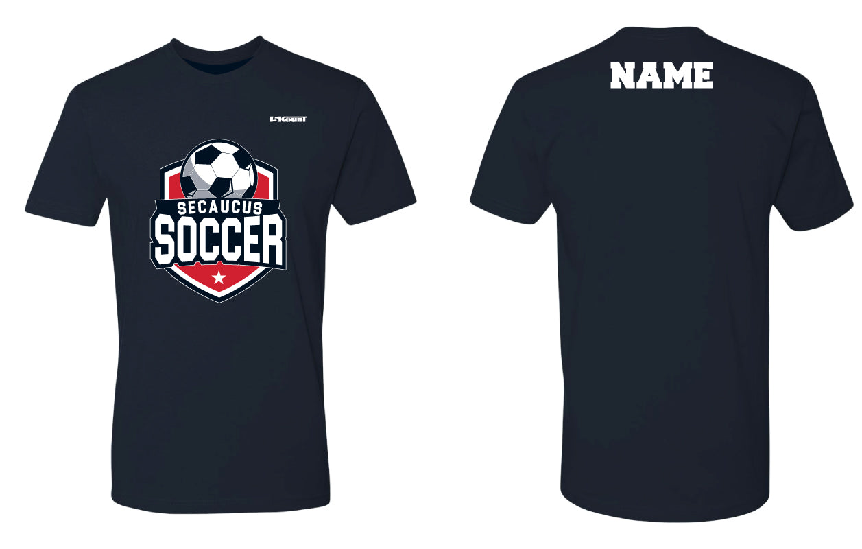 Secaucus Soccer Cotton Crew Tee - White/Gray/Navy - 5KounT2018