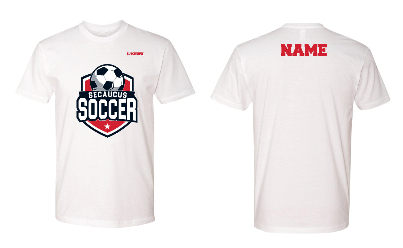 Secaucus Soccer Cotton Crew Tee - White/Gray/Navy - 5KounT2018