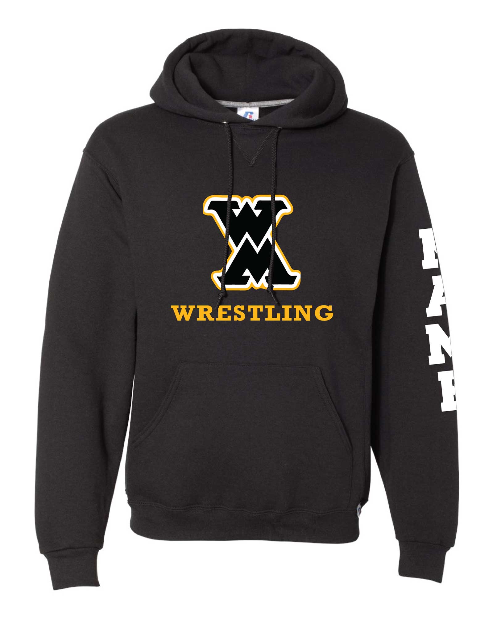 West Marshall Wrestling Russell Athletic Cotton Hoodie - Black - 5KounT