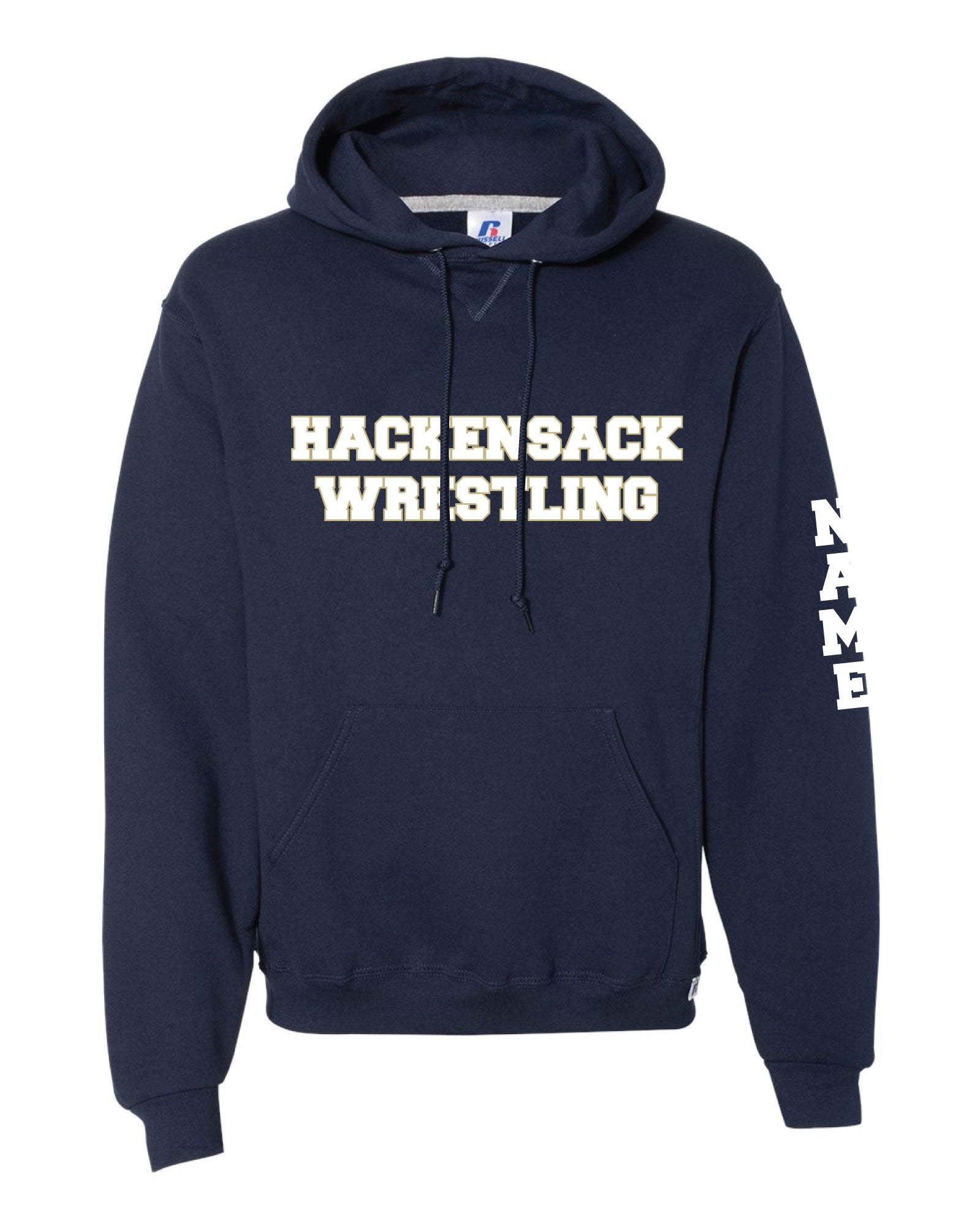 Hackensack Wrestling Cotton Hoodie - Navy