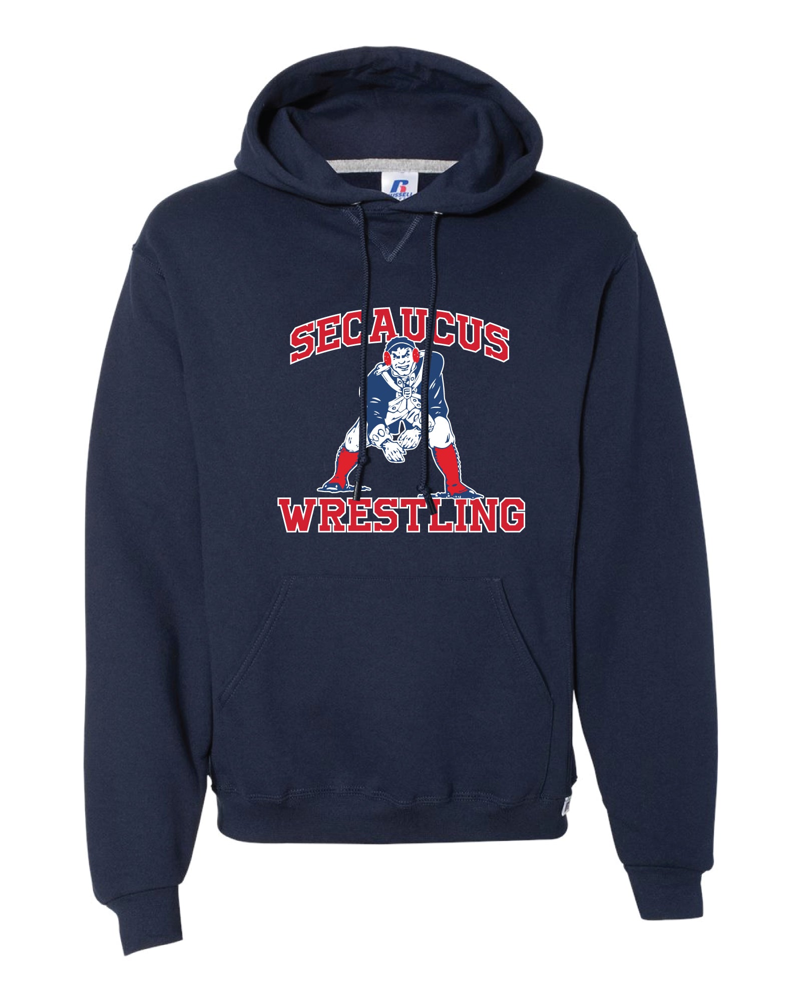 Secaucus High School Wrestling Cotton Hoodie - Navy